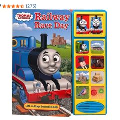 Thomas & Friends: Railway Race Day Lift-a-Flap Sound Board Book EUC