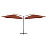 Double Parasol with Steel Pole 250x250 cm Bordeaux Terracotta Image 5