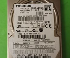 Toshiba 250Gb SATA Drive