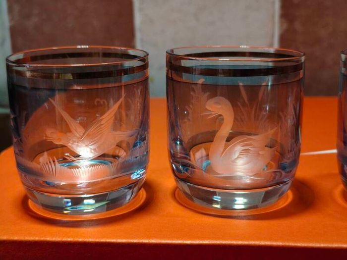 Vintage Radua Bohemian crystal shot glasses