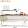 Coffee Table - 3-Partition Industrial Tables, Pull-Out Drawer, Stable Metal Frame & Hidden Storage, Centre Table for Living Room, Small Space, Home Office Image 2