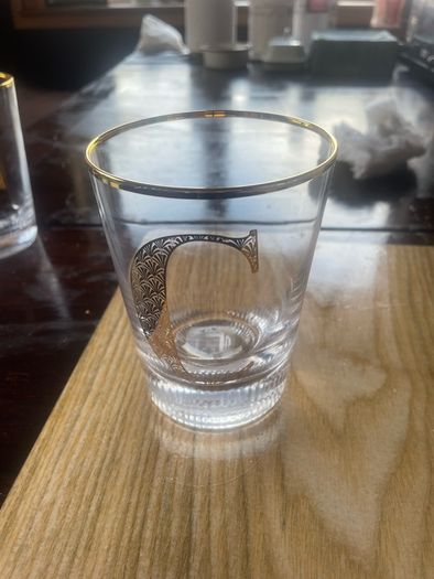 Quality monogrammed glass tumblers