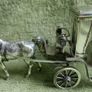 Vintage Hand Made Large Silver Plated Cutajar Works, Malta, Horse and Carriage Image 9
