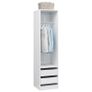 Wardrobe with Drawers High Gloss White 50x50x200 cm Chipboard Image 3