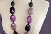 Purple large beaded necklace