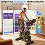Adjustable Magnetic Resistance Stationary Bikes for Home Cardio with Exclusive App, Indoor Bike Capacity Comfortable Seat, Tablet Mount and Fitness Courses Image 2
