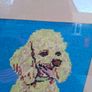 Vintage Kitsch Poodle framed Needlework Image 4