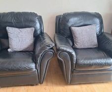 Couch & 2 Arm Chairs (real leather)