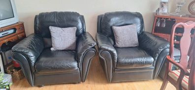 Couch & 2 Arm Chairs (real leather)