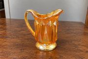 Vintage Marigold Carnival Glass Cream Jug