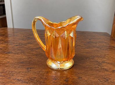 Vintage Marigold Carnival Glass Cream Jug