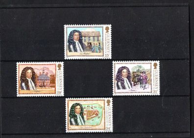 1987 Guernsey The 350th Anniversary of the Birth of Sir Edmond Andros Commemorative Stamps Mint Never Hinged (MNH)