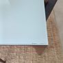 Glass dining table by Calligaris incl chairs 140cm sq 8 seater Image 2
