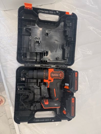 Black+Decker 18V Cordless Impact Drill BDCHD18KB-QW (2 Batteries)