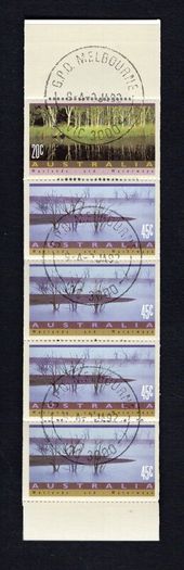 1992 Australia Wetlands Commemorative Stamp Booklet fine used with GPO Melbourne Cancel