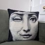 Fornasetti Style Cushion Cover with Filler Image 5