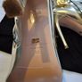 Elisabetta Franchi Spring/Summer 2024 Gold Metallic Ankle Heeled Boots Image 8