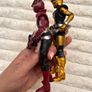 Power Rangers Beast Morphers Cybervillain Lightening Blaze and Gold Ranger approx. 6" Used Please see photos Image 7