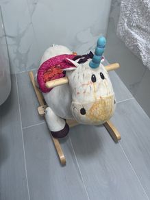 B toy-toddler 18 months+ wooden rocking  unicorn