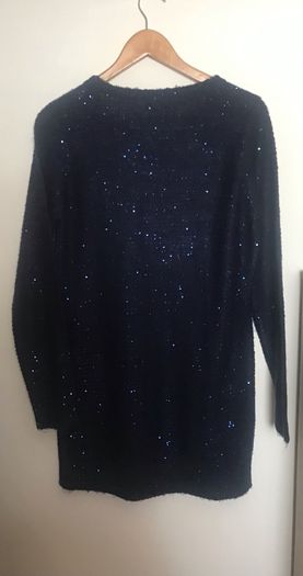 F&F navy dress with sequins size 12 New with tags
