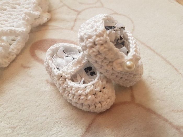 Handmade 100% cotton christening set 0-3 months