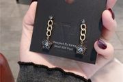 Silver star earrings