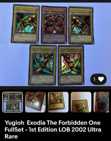 Yu Gi Oh Exodia, The Complete Set 1st Edition