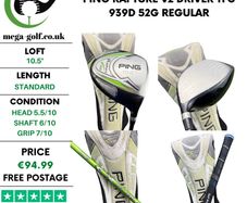 Ping Rapture V2 Driver / 10.5 Degree / TFC 939D 52g Regular