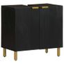 3 Piece Bathroom Furniture Set Black Image 5