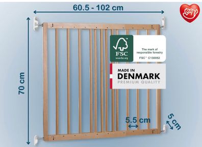 Stair Gate Wooden Babydan Pair