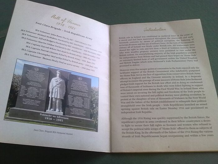 Volunteer John Ryan East Clare Brigade IRA Souvenir booklet