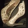 Beautiful bridal ivory quiz lace and satin wedding shoes BNIB size 6/39 Image 2