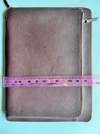 leather briefcase a4 document folio portfolio holder dark brown