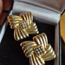 Vintage Gold Tone Earrings Image 2