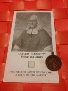 Antique Oliver Plunkett Medal & Relic