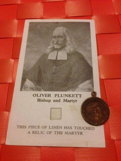 Antique Oliver Plunkett Medal & Relic