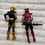 Power Rangers Beast Morphers Cybervillain Lightening Blaze and Gold Ranger approx. 6" Used Please see photos Image 9