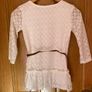 Brand new Girl's Cream Elegant Lace Dress  with Brown Belt Image 4