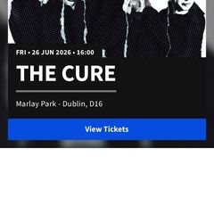 2x The Cure Tickets - Friday 26th June 2026