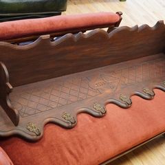 Early 20th Century Carved Oak Wall Coat Rack