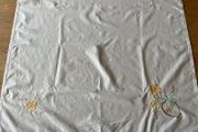 Antique embroidered square table cloth