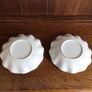 A Pair of Chinese Blue and White Pagoda Print Scalloped Edge 8" Bowls Image 3