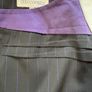 Quin and Donnelly Black with purple pin stripe and panel skirt Image 10