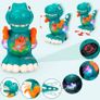 Baby Toys Musical Light Crawling Walking Dinosaur Toys for Boys Girls 12 18 24 Months, Baby Musical Toy Sound Toys Birthday Present Dino Gifts for Kids Toddler Age 1 2 3 4+ Years Old (Green/orange) Image 3