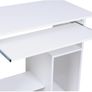 _Computer Desk with Keyboard Tray and Open Compartments (white) Image 5