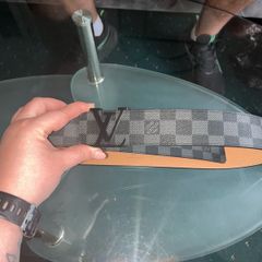 Mens Louis Vuitton grey and black Belt Brand New