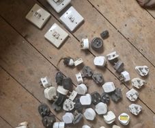 Vintage Job Lot  50+ Electrical Plugs and Wall Switches