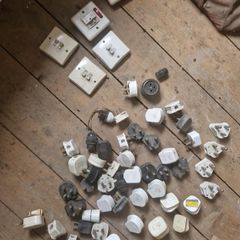 Vintage Job Lot  50+ Electrical Plugs and Wall Switches