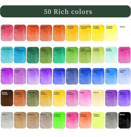 Watercolour paint set with accessories