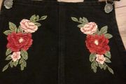 Black denim embroidered pinafore size uk6